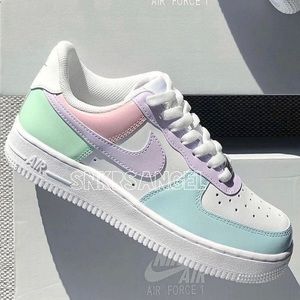Nike custom air force 1 low sneakers pastel